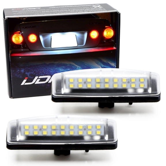 OEM-Fit 3W 18-SMD Xenon White Full LED License Plate Light Kit For Lexus is GS ES RX HS, For Toyota Prius Camry, Scion tC, etc