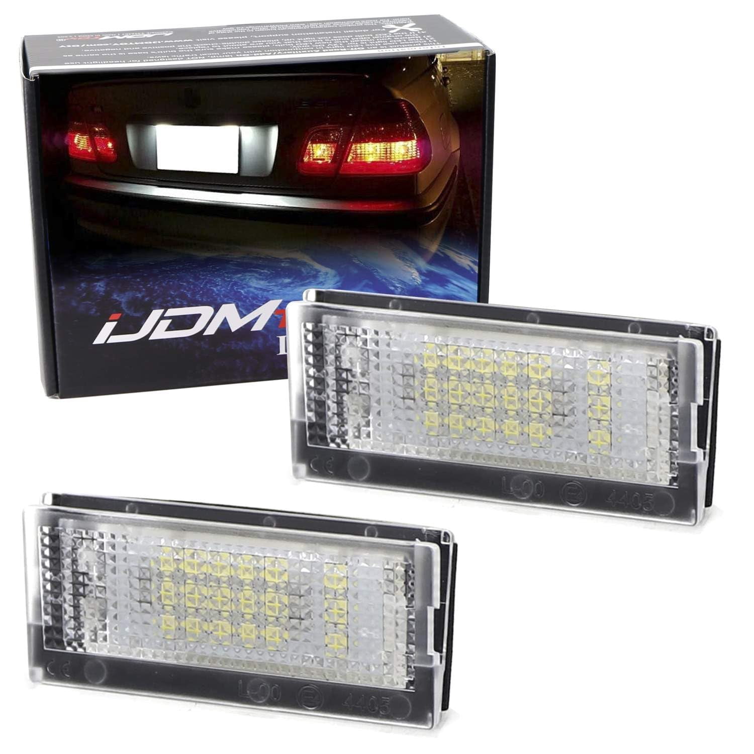White 18-smd LED License Plate Lamps for 98-03 BMW E46 Pre-LCI 325Ci 330Ci M3 2D