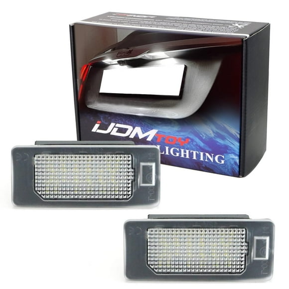 OEM-Fit 3W Full LED License Plate Light Kit For Fiat 2020-up 500X, 2023-up Hornet, Alfa Romeo Tonale Powered by 18-SMD Xenon White LED & Can-bus Error Free