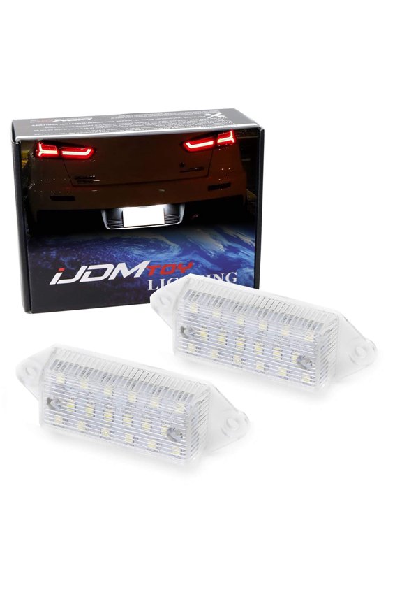 OEM-Fit 3W Full LED License Plate Light Kit For 2001-17 Mitsubishi Lancer & Evolution X, Powered by 18-SMD Xenon White LED