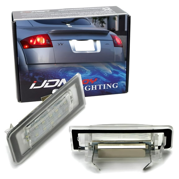 OEM-Fit 3W Full LED License Plate Light Kit For Audi 1999-06 TT, Powered by 18-SMD Xenon White LED
