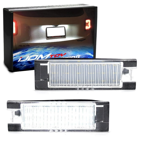 OEM-Fit 3W Full LED License Plate Light Kit For Jeep 2015-up Renegade, Powered by 18-SMD Xenon White LED & Can-bus Error Free