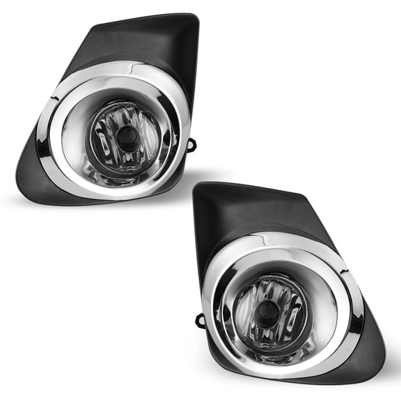OEM Fog Lights Assembly Fit For 2011 2012 2013 Toyota Corolla, Driver & Passenger Led Driving Fog Lamps Replacement w/ H11 12V55W Halogen Bulbs + Wiring & Switch (Black Housing Clear Lens)