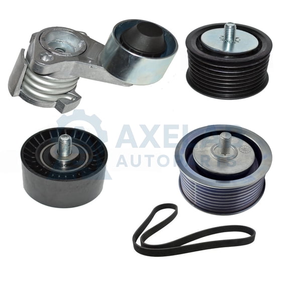 OEM For BMW 740i 740Li X6 ACC. Drive Belt Tensioner Idler Pulley Kit set of 5 11287627052 11287559887 11287559889 11287627053 11287628279