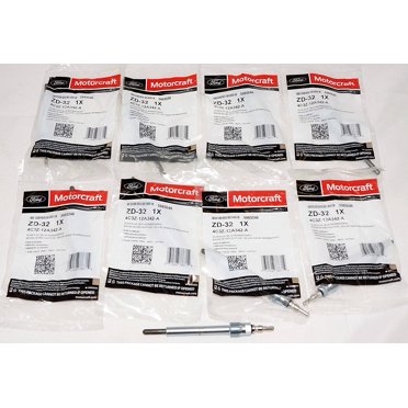 Motorcraft Set Of 8 Glow Plugs For 6.0L Ford Powerstroke 2004-2010 – ZD-13 / ZD13A2