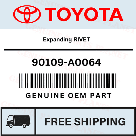 OEM GENUINE TOYOTA 2016-2022 Expanding RIVET - 90109-A0064