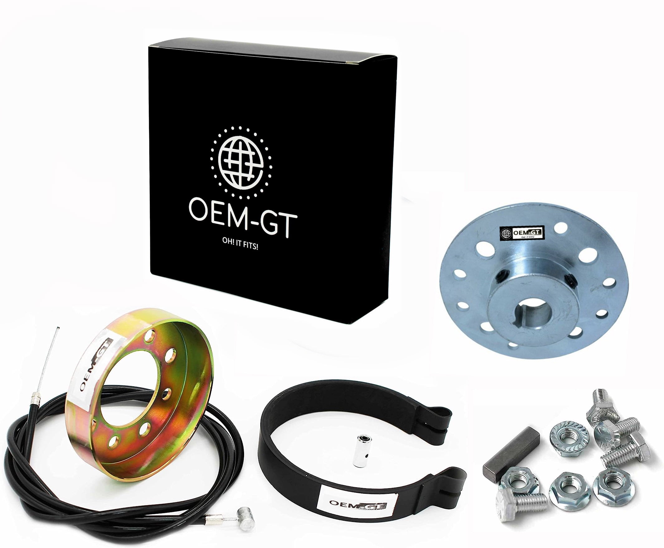 OEMGT 4" BRAKE DRUM WITH HUB AND BAND FITS 3/4 INCH LIVE AXLE. GO KART