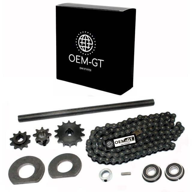 OEMGT 415 Chain Jackshaft Kit 5/8" X 10" Motorized Bicycle, Go Kart