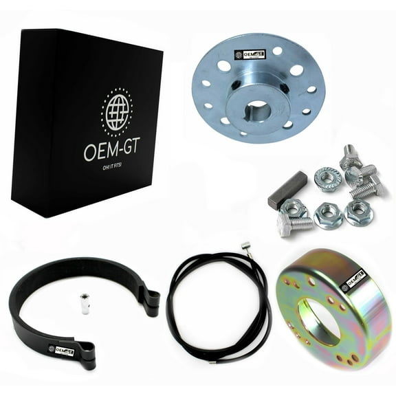 OEM-GT Go Kart Mini Bike 4.5" Brake Drum And Hub, Band, Cable Fits 1-1/4 inch Live Axle