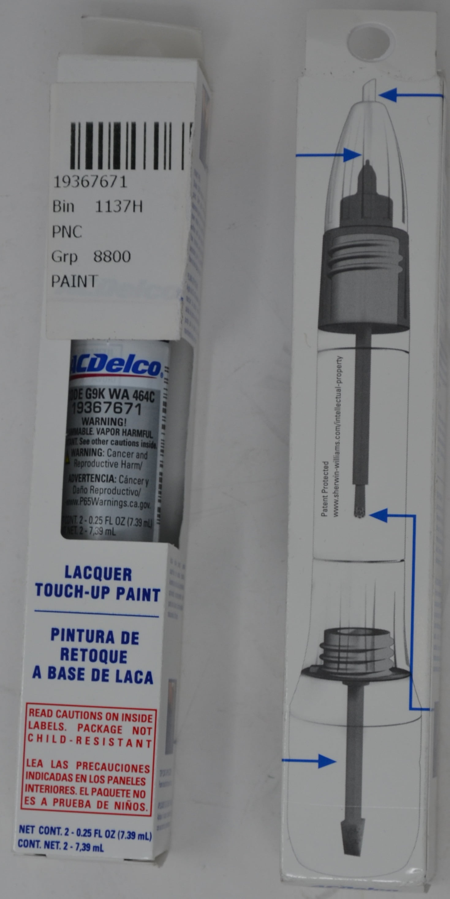 OEM Genuine GM ACDelco 4 In1 Touch Up Paint CODE G9K WA464C SATIN STEEL oem-genuine-gm-acdelco-4-in1-touch-up-paint-code-g9k-wa464c-satin-steel