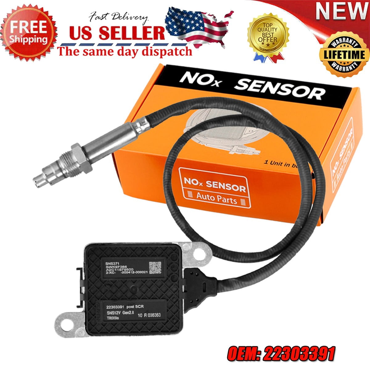 23494641 OEM Genuine Nitrogen Oxides Nox sensor For Volvo Truck D11 D13 D16 Mack ...