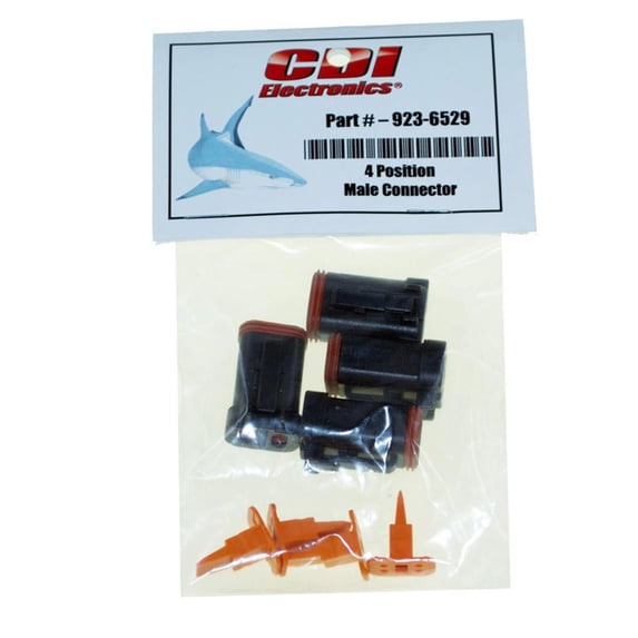 OEM Grade 4-Pin Deutsch Plug Connector with Locking Wedge IP67 Waterproof Male Housing Compatible with Johnson Evinrude Outboard Engine Harness Replaces CDI 923-6529 OEM 176529