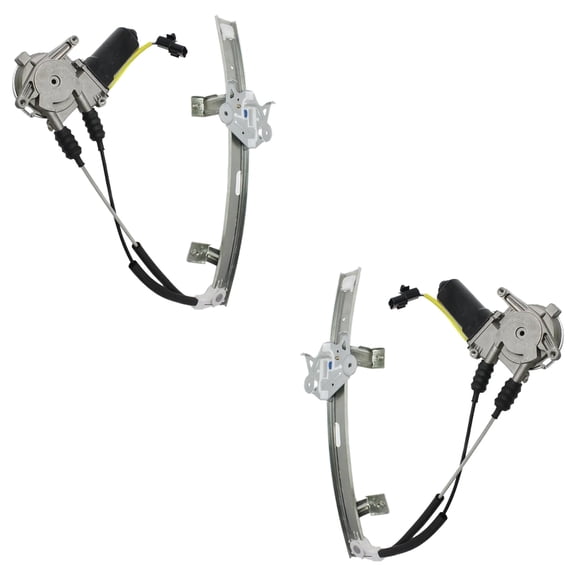 New OEM Replacement Front Driver and Passenger Side Power Window Regulator Set with Motor Compatible with 1991-1996 Dodge Stealth Mitsubishi 3000GT MB641281 MB641282