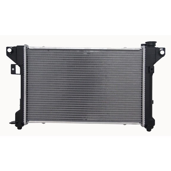 OEM Grade Radiator Compatible with 1991-1995 Dodge Spirit 1991-1994 Shadow 2.2L 2.5L L4 3.0L V6 Crossflow Plastic Aluminum with Concentric Transmission Oil Cooler New Replaces 4401036