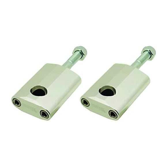OEM Grade Tall Oversize Handlebar Mount Riser Clamp Compatible with Outlaw Racing 12203 OR-12203 1-1/8 28.6mm CNC Billet Aluminum Silver Universal Motorcycle