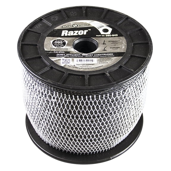 OEM Grade Trimmer Line Compatible with Echo Stihl Husqvarna Ryobi String Trimmer Weed Eater Edger Lawn Care Razor 0.095 In Diameter Twist Gray Co-Extruded 5 Lb Branded Spool 1116 Ft