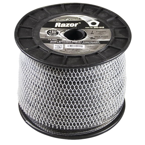 OEM Grade Trimmer Line Compatible with Echo Stihl Husqvarna Ryobi String Trimmer Weed Eater Edger Lawn Care Razor 0.130 In Diameter Twist Gray Co-Extruded 5 Lb Branded Spool 656 Ft