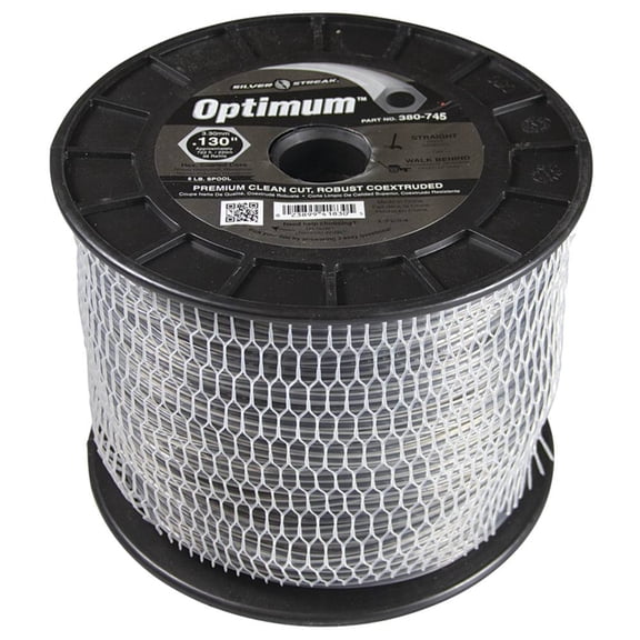 OEM Grade Trimmer Line Compatible with Echo Stihl Husqvarna Ryobi String Trimmer Weed Eater Edger Lawn Care Yard Optimum 0.130 In Diameter Hex Gray Co-Extruded 5 Lb Branded Spool 722 Ft