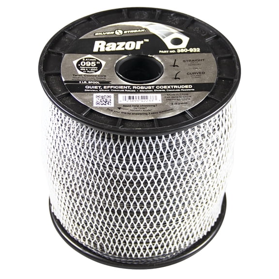 OEM Grade Trimmer Line Compatible with Echo Stihl Husqvarna Ryobi String Trimmer Weed Eater Edger Lawn Care Yard Razor 0.095 In Diameter Twist Gray Co-Extruded 3 Lb Branded Spool 656 Ft