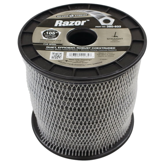 OEM Grade Trimmer Line Compatible with Echo Stihl Husqvarna Ryobi String Trimmer Weed Eater Edger Lawn Care Yard Razor 0.105 In Diameter Twist Gray Co-Extruded 3 Lb Branded Spool 525 Ft