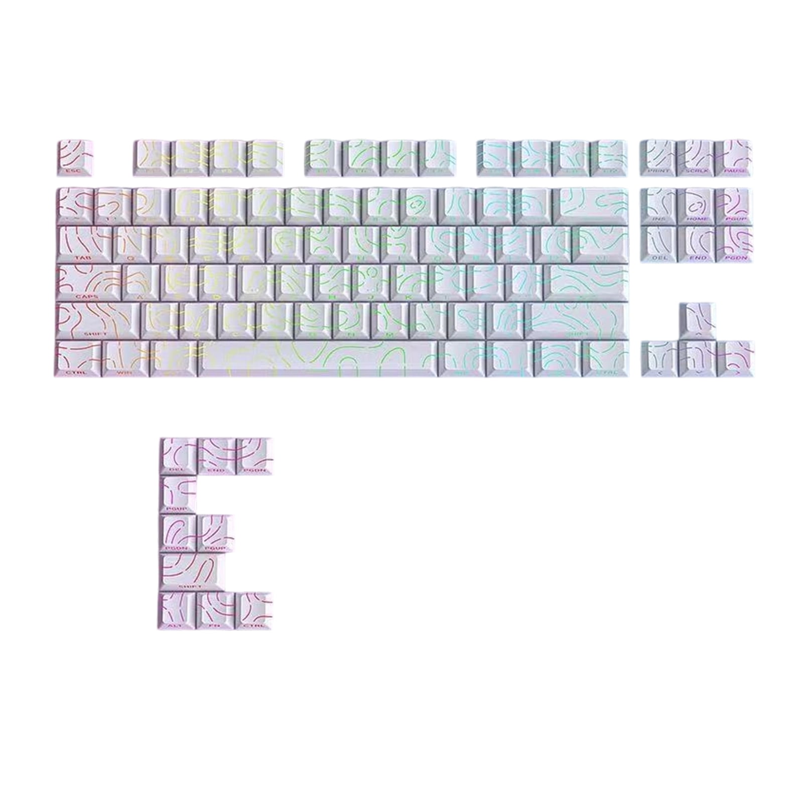OEM Height Keycaps Contouring Lines Side Printing Mechanical Keyboards Color Optional