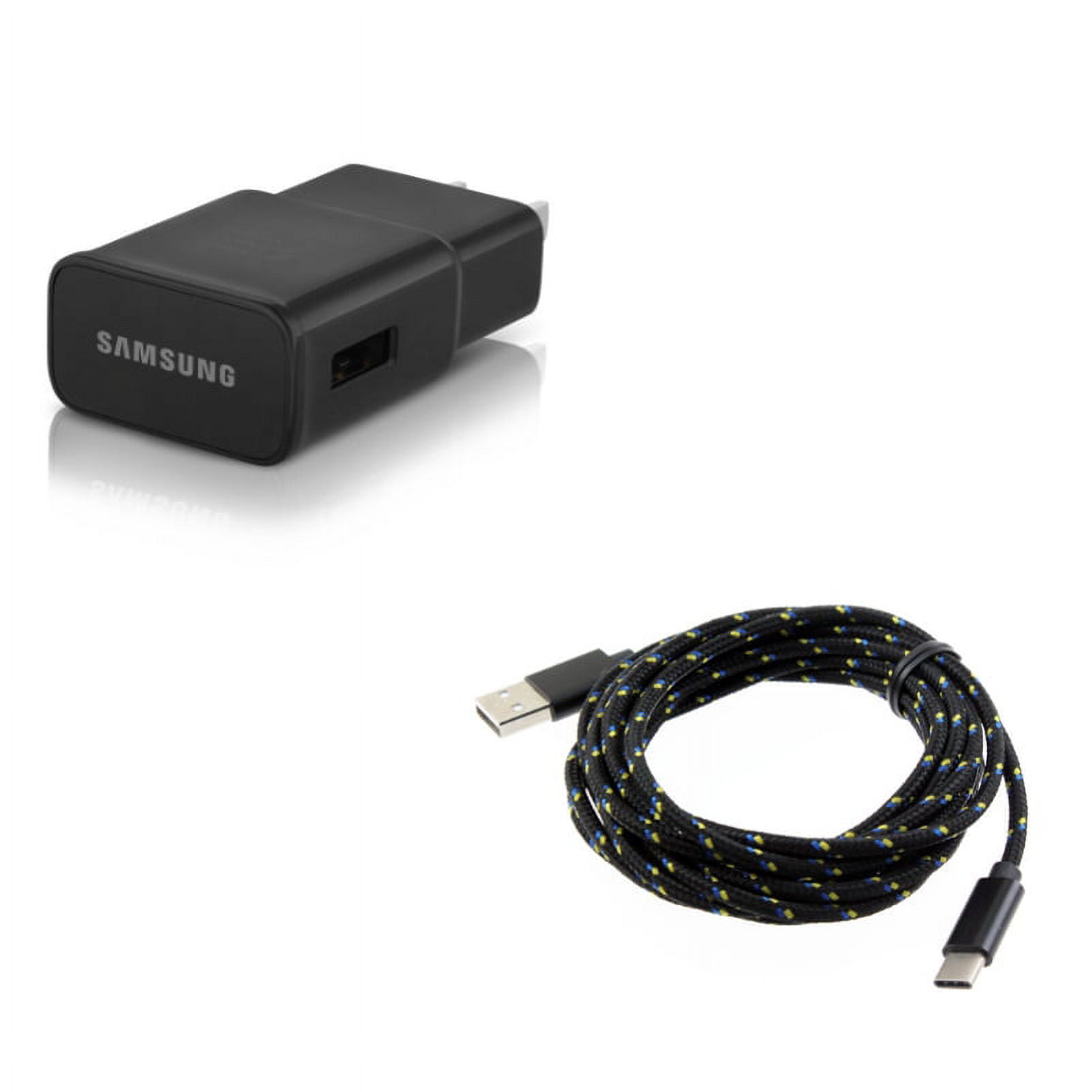 OEM Home Charger + 10ft USB Cable for Motorola One 5G Ace Phone - Adaptive Fast USB Power Adapter and Type-C Charger Cord Power Wire Combo for Motorola One 5G Ace (2021)