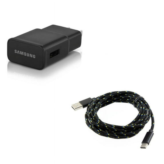 OEM Home Charger + 10ft USB Cable for Samsung Galaxy Z Fold4/Fold 3 5G/Flip4 Phones - Adaptive Fast USB Power Adapter and Type-C Charger Cord Power Wire Combo
