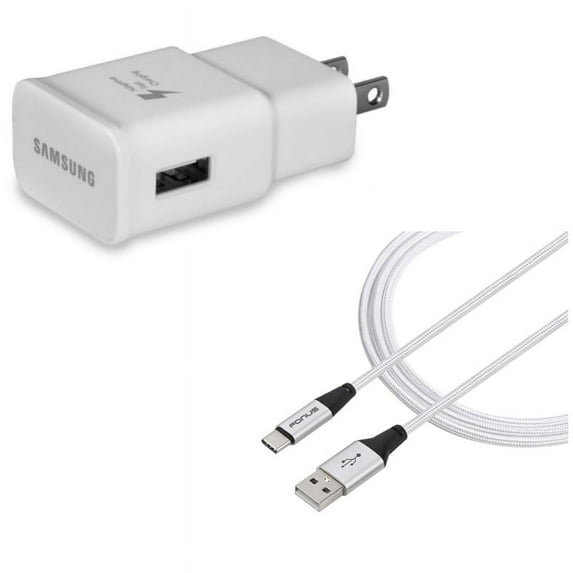OEM Home Charger w 10ft USB-C Cable for Samsung Galaxy A73 5G,A53 5G,A33 5G,A13 5G,A03s Phones - Adaptive Fast USB Power Adapter, Type-C Charger Cord Power Wire