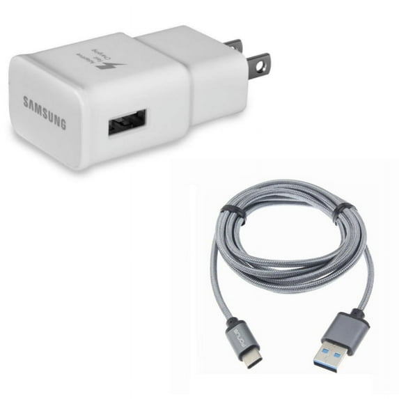 OEM Home Charger w 10ft USB-C Cable for Samsung Galaxy A73 5G,A53 5G,A33 5G,A13 5G,A03s Phones - Adaptive Fast USB Power Adapter, Type-C Charger Cord Power Wire