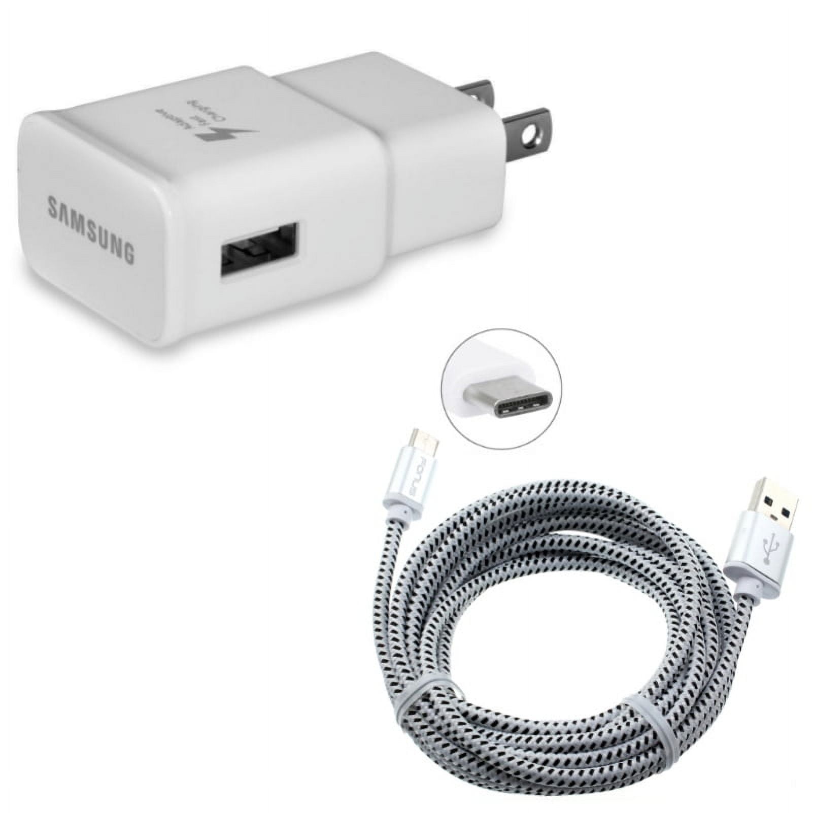 OEM Home Charger w 6ft USB-C Cable for Samsung Galaxy A73 5G,A53 5G,A33 5G,A13 5G,A03s Phones - Adaptive Fast USB Power Adapter, Type-C Charger Cord Power Wire