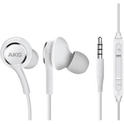 OEM InEar Earbuds Stereo Headphones for Acer Liquid E2 Plus Cable - Designed by AKG - with Microphone and Volume Buttons (White)
