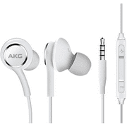 OEM InEar Earbuds Stereo Headphones for Acer Liquid Z4 Plus Cable - Designed by AKG - with Microphone and Volume Buttons (White)
