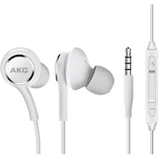 OEM InEar Earbuds Stereo Headphones for Acer Liquid Z5 Plus Cable - Designed by AKG - with Microphone and Volume Buttons (White)