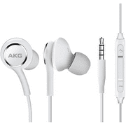 OEM InEar Earbuds Stereo Headphones for Acer Liquid Z630 Plus Cable - Designed by AKG - with Microphone and Volume Buttons (White)