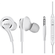 OEM InEar Earbuds Stereo Headphones for Apple iPad Air Plus Cable - Designed by AKG - with Microphone and Volume Buttons (White)