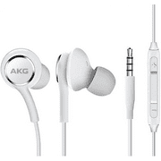 OEM InEar Earbuds Stereo Headphones for Infinix Smart 5 (India) Plus Cable - Designed by AKG - with Microphone and Volume Buttons (White)