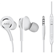 OEM InEar Earbuds Stereo Headphones for Nokia 2720 V Flip Plus Cable - Designed by AKG - with Microphone and Volume Buttons (White)