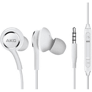 OEM InEar Earbuds Stereo Headphones for Plum Sync 5.0 Plus Cable - Designed by AKG - with Microphone and Volume Buttons (White)