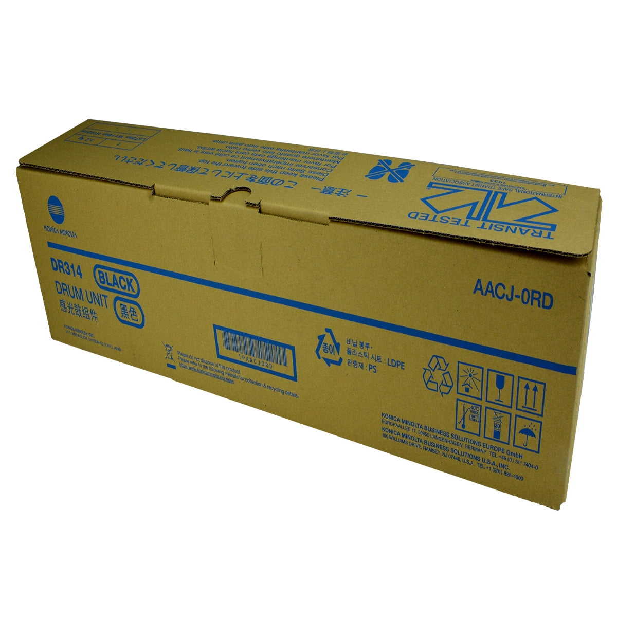 OEM Konica Minolta DR314K (AACJ0RD) DRUM, BLACK, 285K YIELD - for use in Konica Minolta BIZHUB 308E printer, BIZHUB 368E printer, BIZHUB 458E printer, BIZHUB 558E