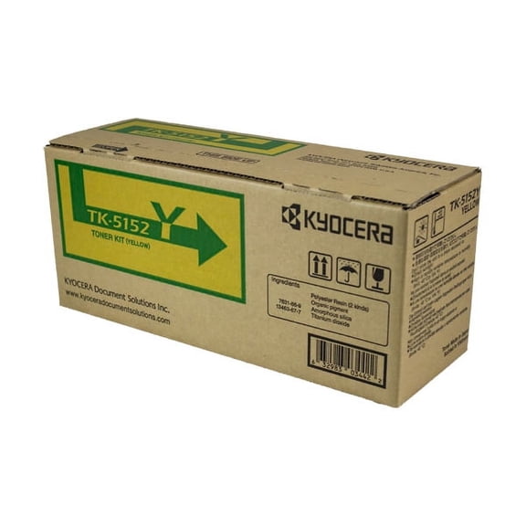 OEM Kyocera Mita TK-5152Y (1T02NSAUS0) Toner Cartridge, YELLOW, 10K YIELD - for use in Kyocera Mita M6035CIDN printer, M6535CIDN printer, P6035CDN