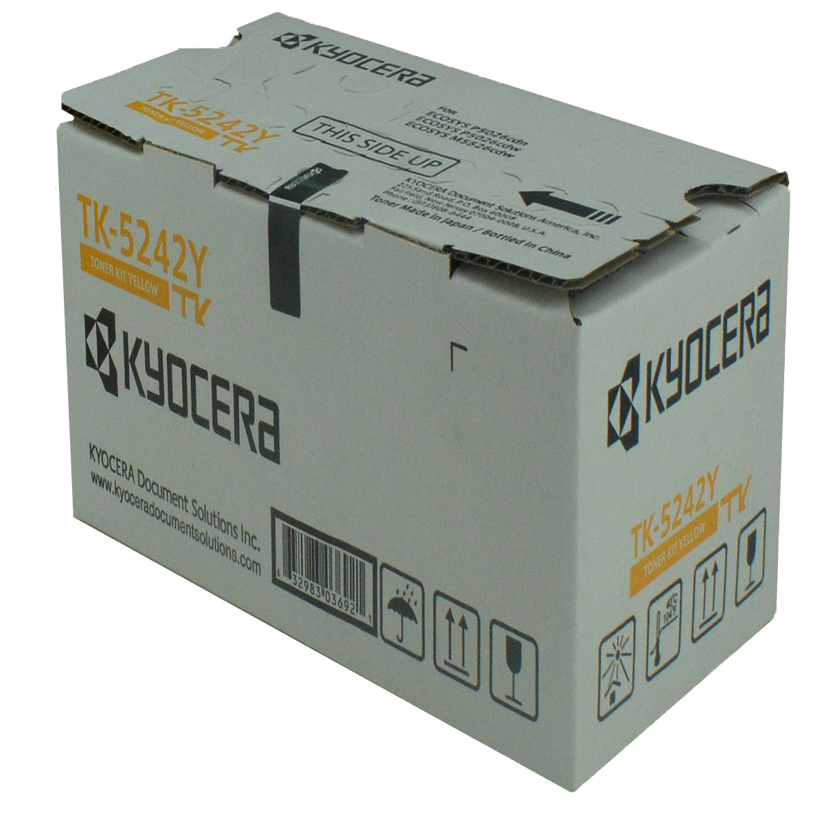 OEM Kyocera Mita TK-5242Y (1T02R7AUS0) Toner Cartridge, YELLOW, 3K YIELD - for use in Kyocera Mita M5526CDW printer, P5026CDW - image 1 of 1