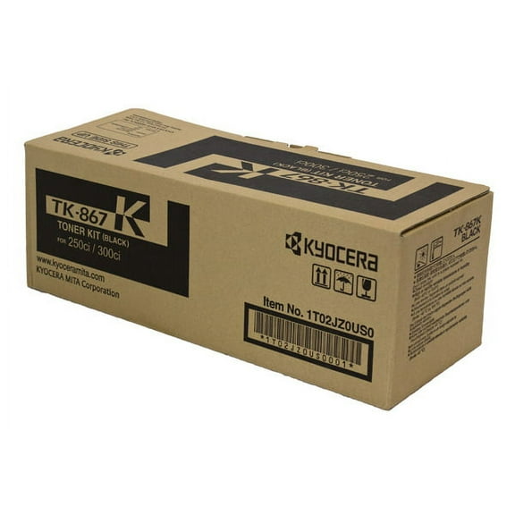 OEM Kyocera Mita TK-867K (1T02JZ0US0) Toner Cartridge, BLACK, 20K YIELD - for use in Kyocera Mita FS-250CI printer, FS-300CI