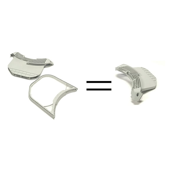 OEM LG Dryer Lint Filter And Cover Set Originally Shipped With DLEX3550V, DLEX3550W, DLEX3570V, DLEX3570W, DLEX3650V