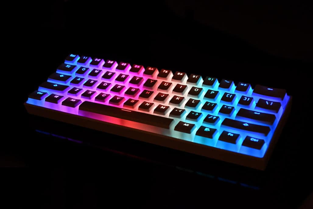 OEM PBT Vanilla Pudding Keycaps White on White - 104 Keys