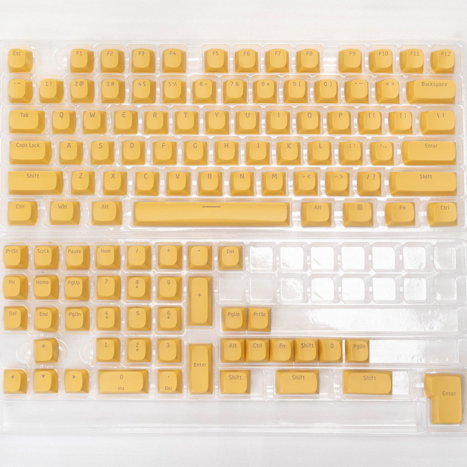 OEM Profile Pudding Character Keycaps, PBT Double-Shot Shine-Through ...