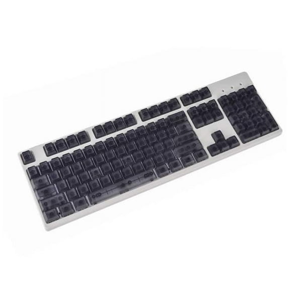 OEM Profile Translucent Keycaps 104 Key Set (Black)