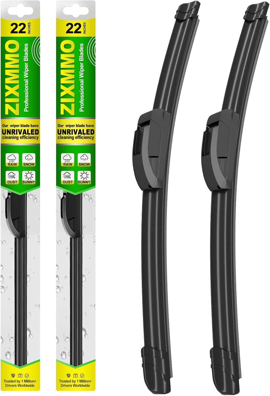 AERO All Season Windshield Wiper Blades For Jeep Renegade 2015-2017 - OEM Quality, DuPont Teflon, 6 Month Warranty