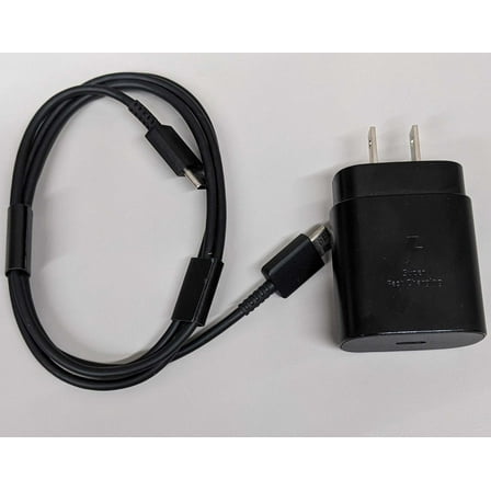 Restored OEM SAMSUNG 25W USB-C Super Fast Charging Wall Charger & Cable EP-TA800-Black (Refurbished)