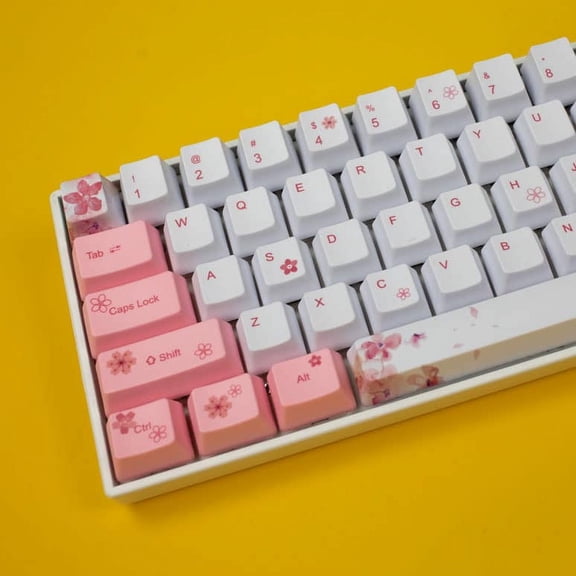 OEM Sakura Blossoms PBT Keycaps 104 key set