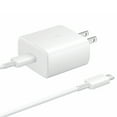 thumbnail image 1 of OEM Samsung 45W Super Fast Charger + USB C Cable Compatible with Galaxy S23 / S23+ / S23 Ultra - Samsung wall charger with 45 Watt Super fast charge 2.0 capability - White, 1 of 4